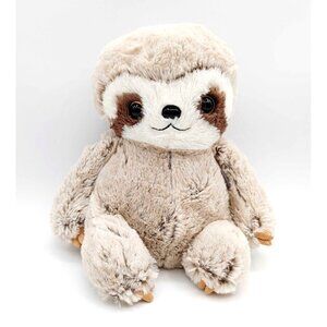 Hallmark plush baby sloth stuffed animal brown tan frosted fur 8"